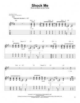 page one of Shock Me (Guitar Tab (Single Guitar))