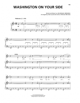 page one of Washington On Your Side (from Hamilton) (Piano & Vocal)
