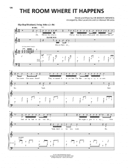 page one of The Room Where It Happens (from Hamilton) (Piano & Vocal)