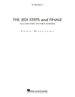 page one of The Jedi Steps and Finale (from Star Wars: The Force Awakens) - Bb Trumpet 3 (sub. C Tpt. 3) (Concert Band)