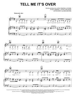 page one of Tell Me It's Over (Piano, Vocal & Guitar Chords (Right-Hand Melody))