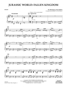 page one of Jurassic World: Fallen Kingdom (arr. Robert Longfield) - Piano (Orchestra)