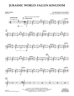 page one of Jurassic World: Fallen Kingdom (arr. Robert Longfield) - Percussion (Orchestra)