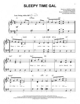 page one of Sleepy Time Gal (Easy Piano)