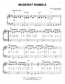 page one of Muskrat Ramble (Easy Piano)
