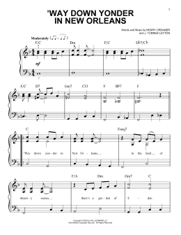 page one of 'Way Down Yonder In New Orleans (Easy Piano)