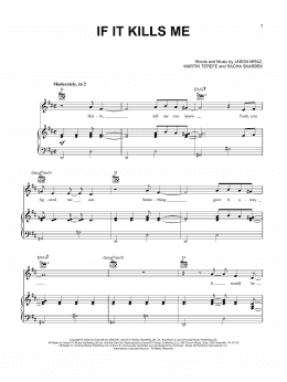 page one of If It Kills Me (Piano, Vocal & Guitar Chords (Right-Hand Melody))