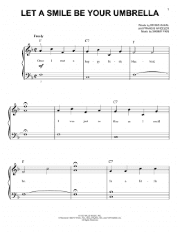 page one of Let A Smile Be Your Umbrella (Easy Piano)