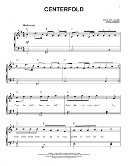 page one of Centerfold (Easy Piano)