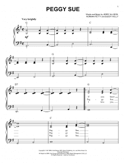 page one of Peggy Sue (Easy Piano)