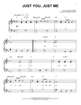 page one of Just You, Just Me (Easy Piano)