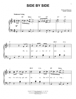 page one of Side By Side (Easy Piano)