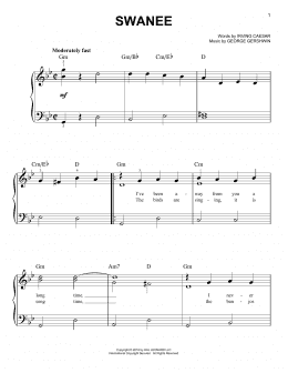 page one of Swanee (Easy Piano)