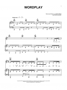 page one of Wordplay (Piano, Vocal & Guitar Chords (Right-Hand Melody))