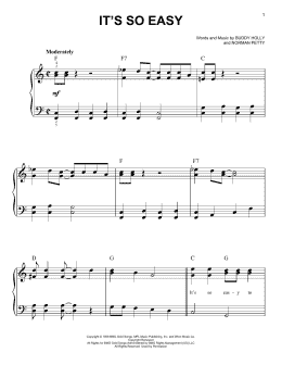 page one of It's So Easy (Easy Piano)