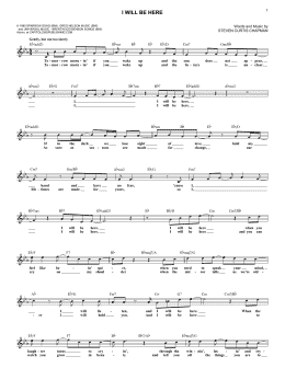 page one of I Will Be Here (Lead Sheet / Fake Book)
