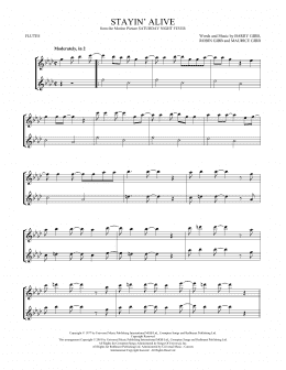 page one of Stayin' Alive (Flute Duet)