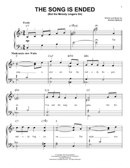 page one of The Song Is Ended (But The Melody Lingers On) (Easy Piano)