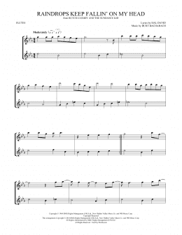 page one of Raindrops Keep Fallin' On My Head (Flute Duet)