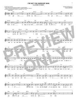 page one of I've Got You Under My Skin (Lead Sheet / Fake Book)