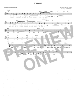 page one of It's Magic (Lead Sheet / Fake Book)