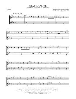 page one of Stayin' Alive (Violin Duet)