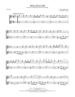 page one of Hallelujah (Flute Duet)