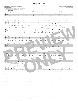 page one of My Silent Love (Lead Sheet / Fake Book)