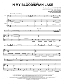 page one of In My Blood / Swan Lake (Cello and Piano)