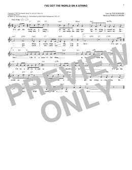 page one of I've Got The World On A String (Lead Sheet / Fake Book)