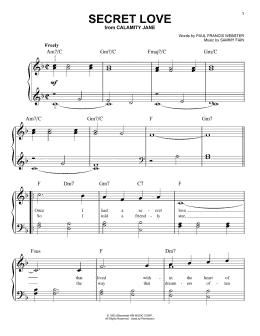 page one of Secret Love (Easy Piano)