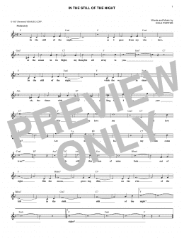 page one of In The Still Of The Night (Lead Sheet / Fake Book)