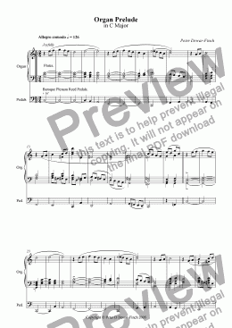 page one of Organ Prelude in C Major