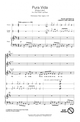 page one of Pura Vida (Enjoy Life) (3-Part Treble Choir)
