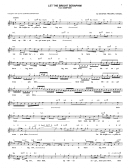page one of Let The Bright Seraphim (Lead Sheet / Fake Book)