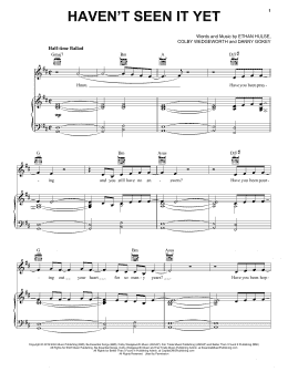 page one of Haven't Seen It Yet (Piano, Vocal & Guitar Chords (Right-Hand Melody))