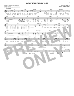 page one of Until It's Time For You To Go (Lead Sheet / Fake Book)