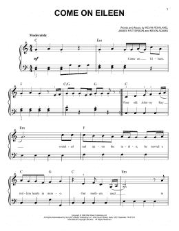 page one of Come On Eileen (Easy Piano)
