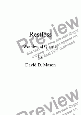 page one of Restless