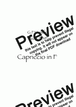 page one of Capriccio in F