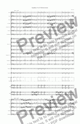 page one of Symphony #1 in D Third movement