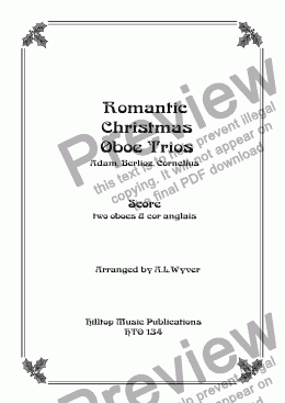 page one of Three Romantic Christmas Trios arr. oboes