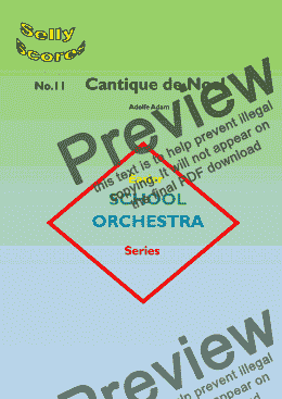 page one of EASIER SCHOOL ORCHESTRA SERIES 11. Cantique de Noel (O Holy Night)