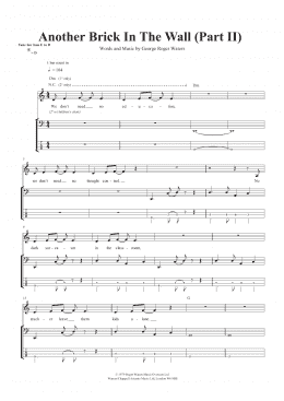 page one of Another Brick In The Wall (Part II) (Bass Guitar Tab)
