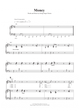 page one of Money (Piano & Vocal)