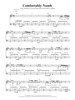 page one of Comfortably Numb (Drums)