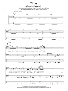 page one of Time (Bass Guitar Tab)