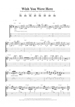 page one of Wish You Were Here (Guitar Tab)