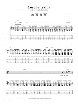 page one of Coconut Skins (Guitar Tab)