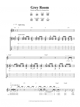 page one of Grey Room (Guitar Tab)